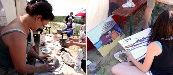 Artyści tworzą na plaży w Kadynach