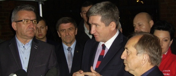 Jerzy Wenderlich w Elblągu na briefingu wyborczym SLD