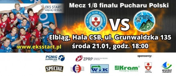 Start Elbląg - Olimpia Beskid Nowy Sącz w Pucharze Polski LIVE!