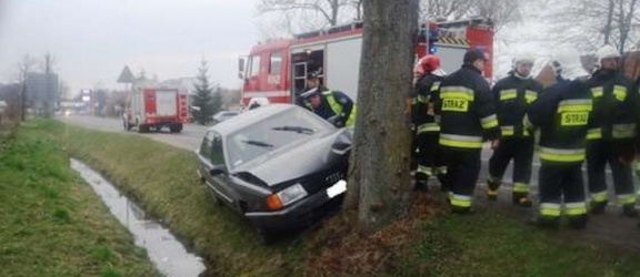 Wypadek w Gronowie. Kierowca zginął na miejscu