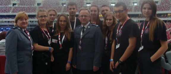 Uczniowie z klas mundurowych na spotkaniu w Warszawie