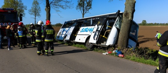 Autobus wypadł z drogi. 8 osób rannych