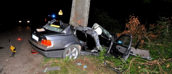  BMW uderzyło w drzewo, kierujący prawo jazdy miał jeden dzień. Zginął na miejscu