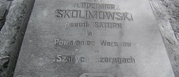 Grób powstańca warszawskiego znajduje się na cmentarzu Agrykola w Elbląg