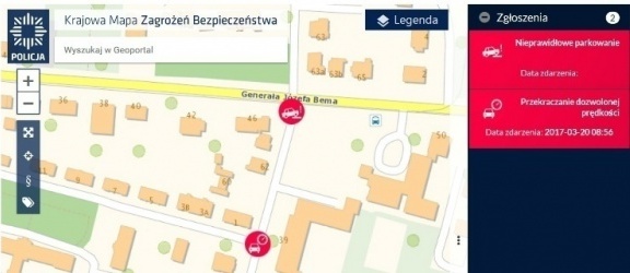 Elbląg: Krajowa Mapa Zagrożeń Bezpieczeństwa – ul. Łęczycka 