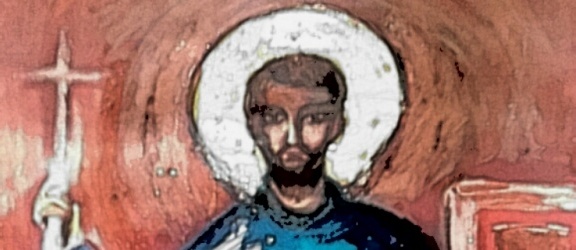 Święty Wojciech na szkle malowany