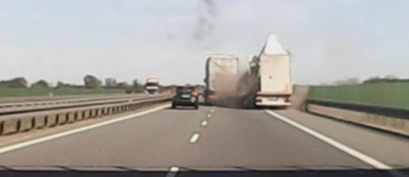 Elbląg: Zderzenie dwóch ciężarówek 