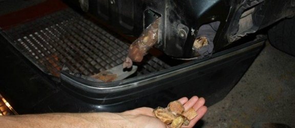 Rosjanin przemycał bursztyn w skrytce samochodu 