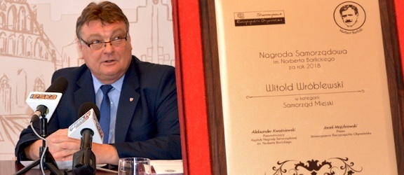 Prezydent Elbląga Witold Wróblewski uhonorowany ogólnopolską nagrodą 