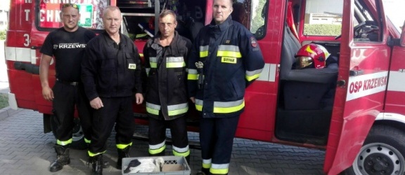 Krzewsk. Strażacy uratowali młodego bociana 