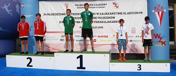 Kanadyjkarze Korony Elbląg z brązowymi medalami Mistrzostw Polski Młodzików