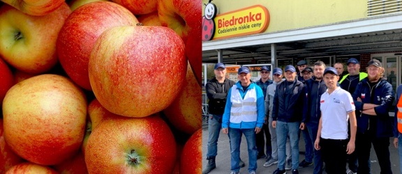 Niecodzienny happening w Biedronce. Podmienili jabłka, wstawiając polskie