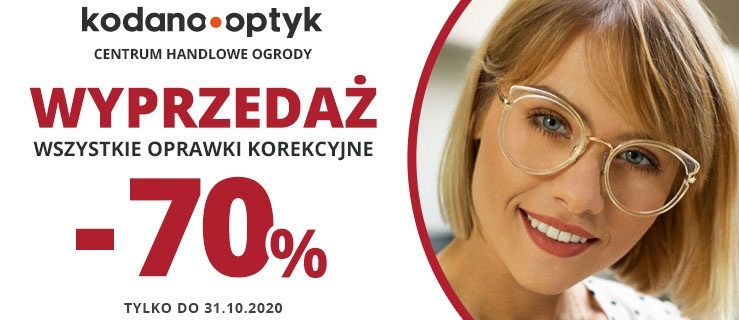 70% rabatu na WSZYSTKIE oprawki w KODANO Optyk!