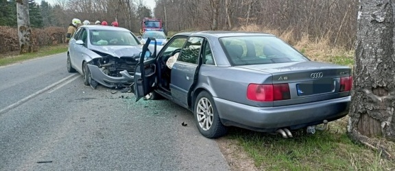 Wypadek trzech samochodów w Piastowie