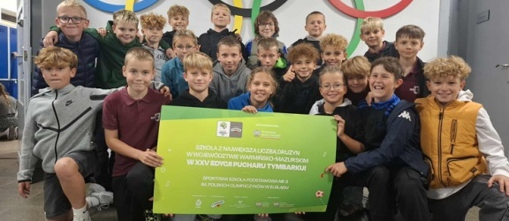 Sportowa SP nr 3 im. Polskich Olimpijczyków w Elblągu z wyróżnieniem  w Pucharze Tymbarku!