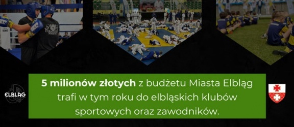5 mln złotych dla klubów sportowych i zawodników