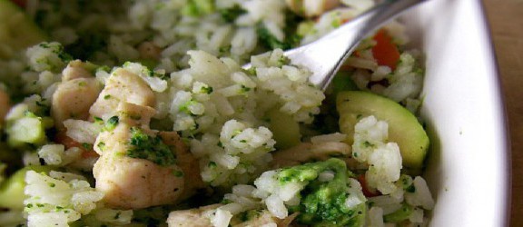 Ryż z pikantnym kurczakiem i warzywami