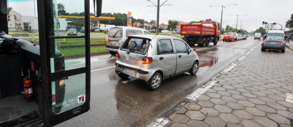 Wypadek z udziałem autobusu na Płk. Dąbka