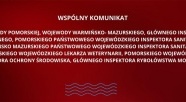 Komunikat - w sprawie wystąpienia przypadków podejrzenia choroby Zalewu Wiślanego (choroba HAFF)